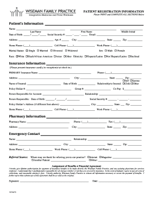 Wiseman Family Practice  Form