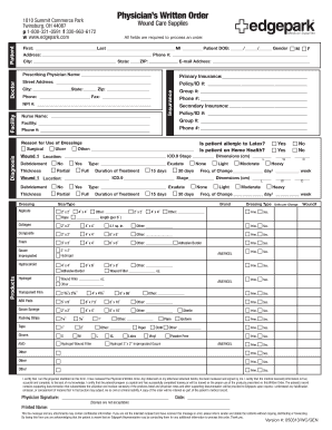 Edgepark Medical Supplies Order Form