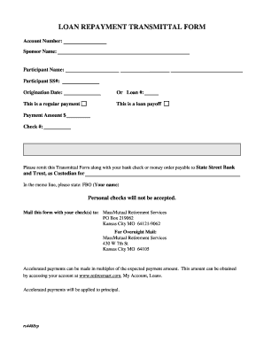 Loan Repayment Form