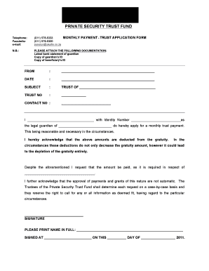 Psspf  Form