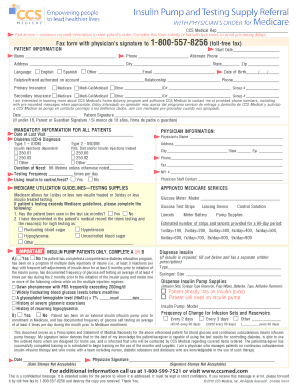 Ccs Medical Order Form