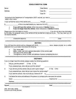 Dss Vehicle Rebuttal  Form