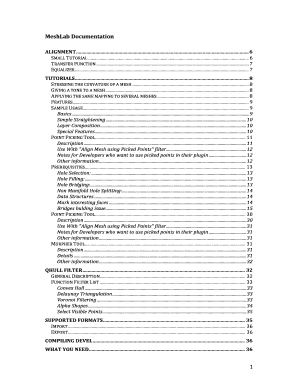 Meshlab Tutorial PDF  Form