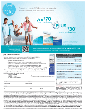 Visionworks Com Contactlensrebates  Form