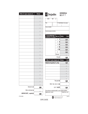 Desjardins Deposit Slip  Form