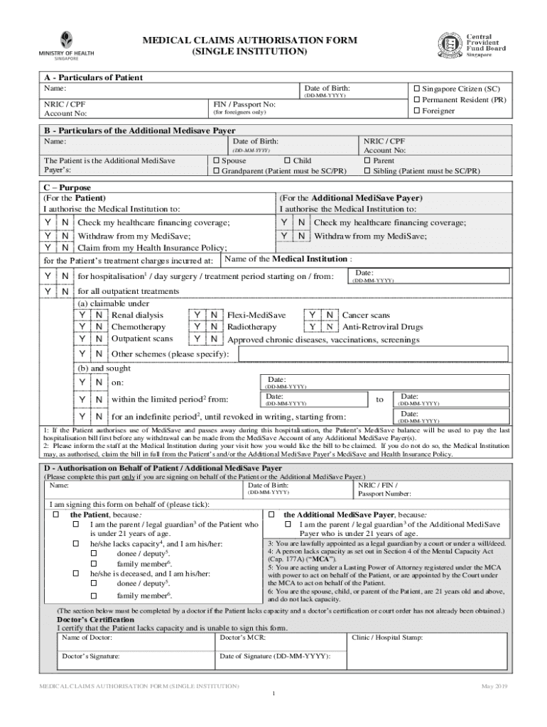 Medical Authorisation Form