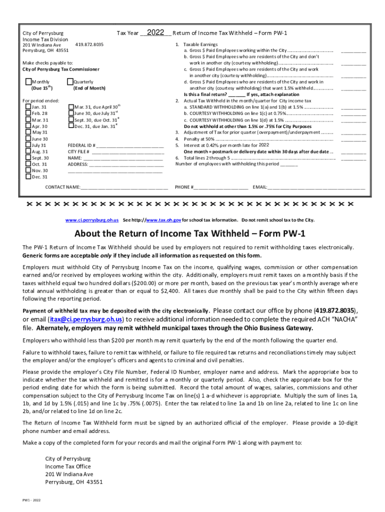 Perrysburg Tax Department Find the Business Information