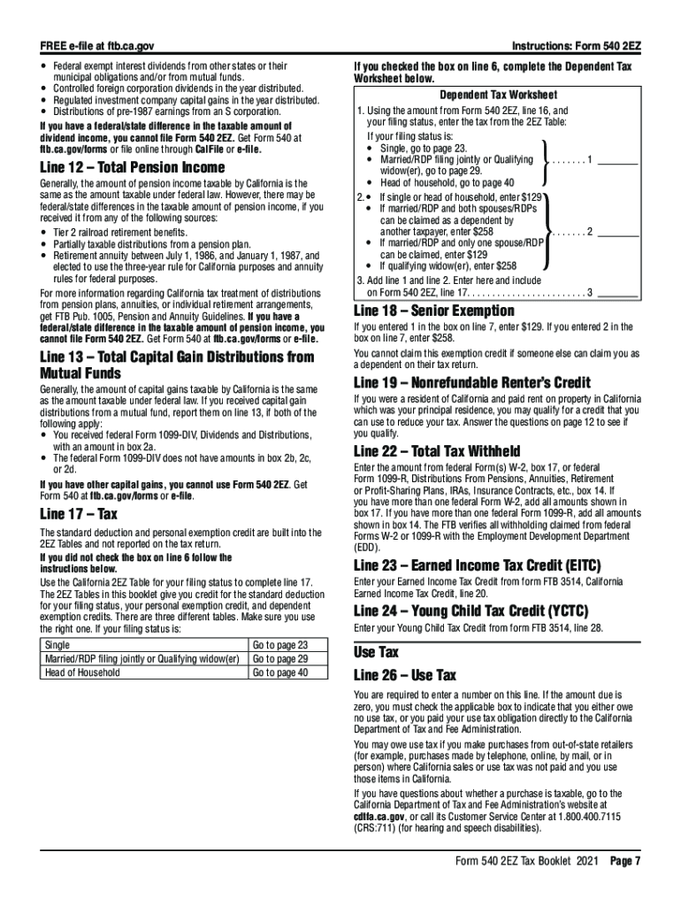 California Franchise Tax Board Forms &amp;amp; Instructions PDF
