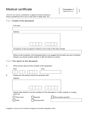 Uk Death Certificate Template
