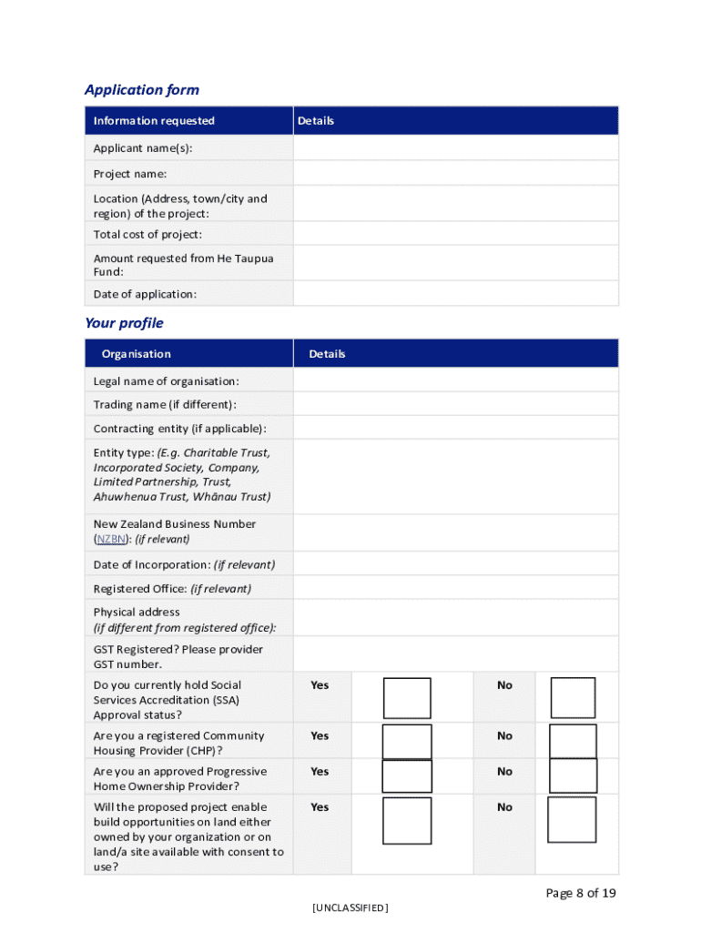 New Zealand Application  Form