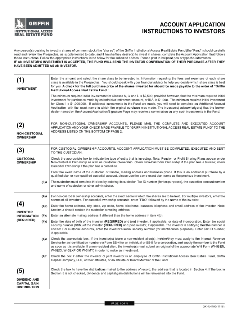 HAVE BEEN ADMITTED as an INVESTOR Griffin Capital  Form