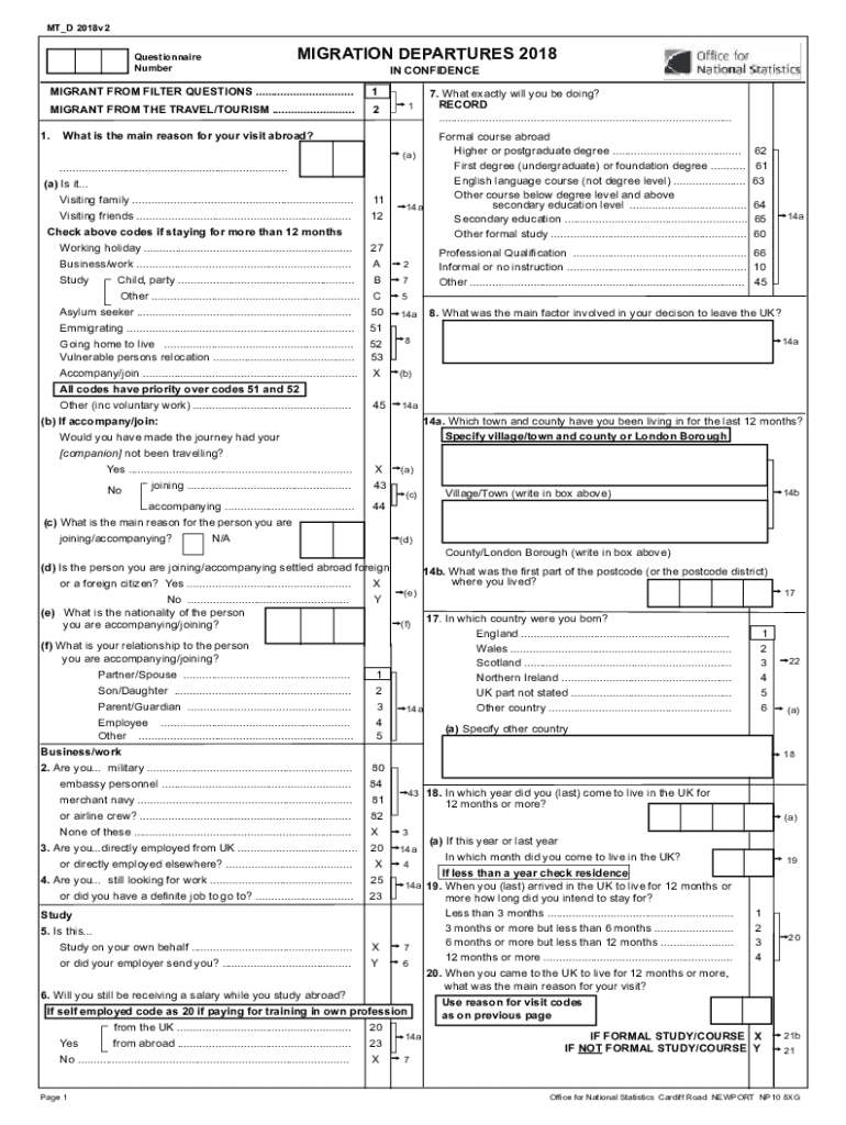 Uk Office National Statistics  Form