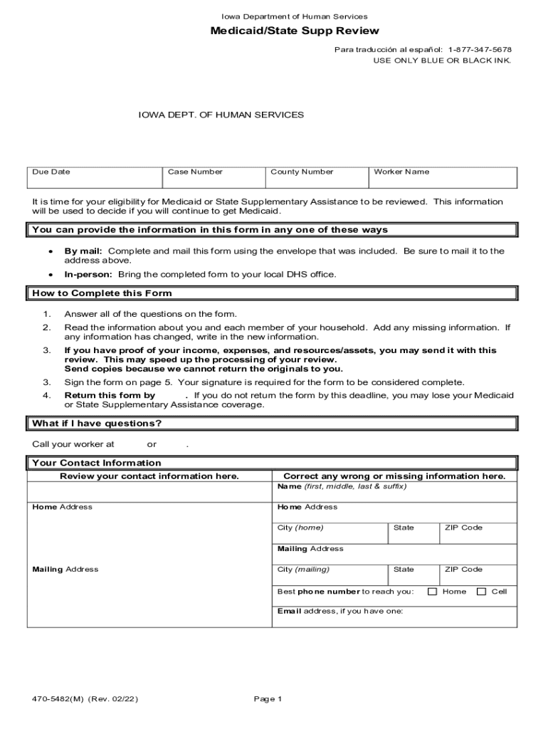 Iowa Medicaid State Supp Human Services Fill Online  Form