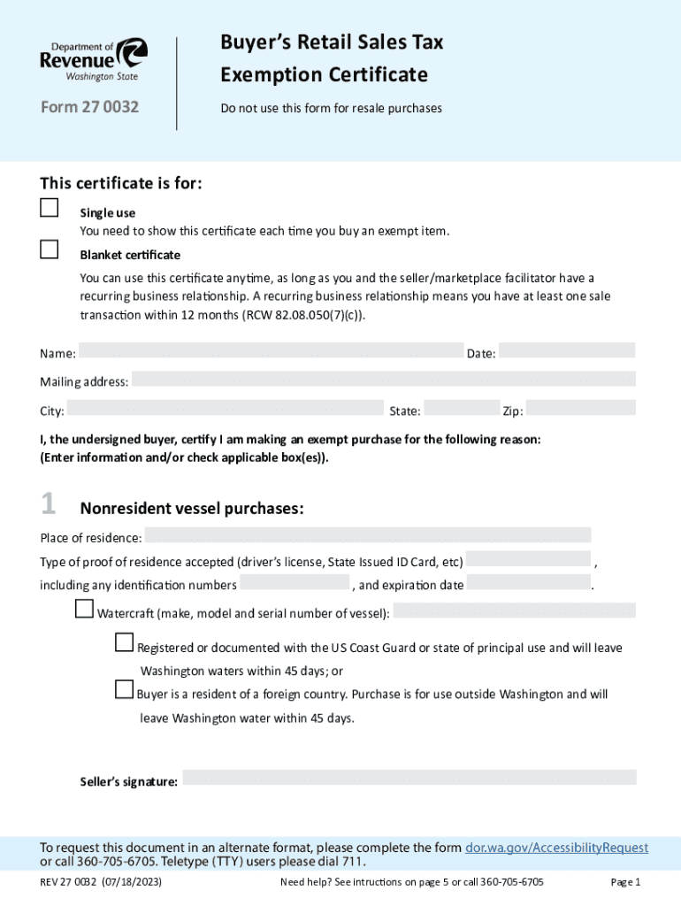  Buyer&#039;s Retail Sales Tax Exemption Certificate Form 2021-2024