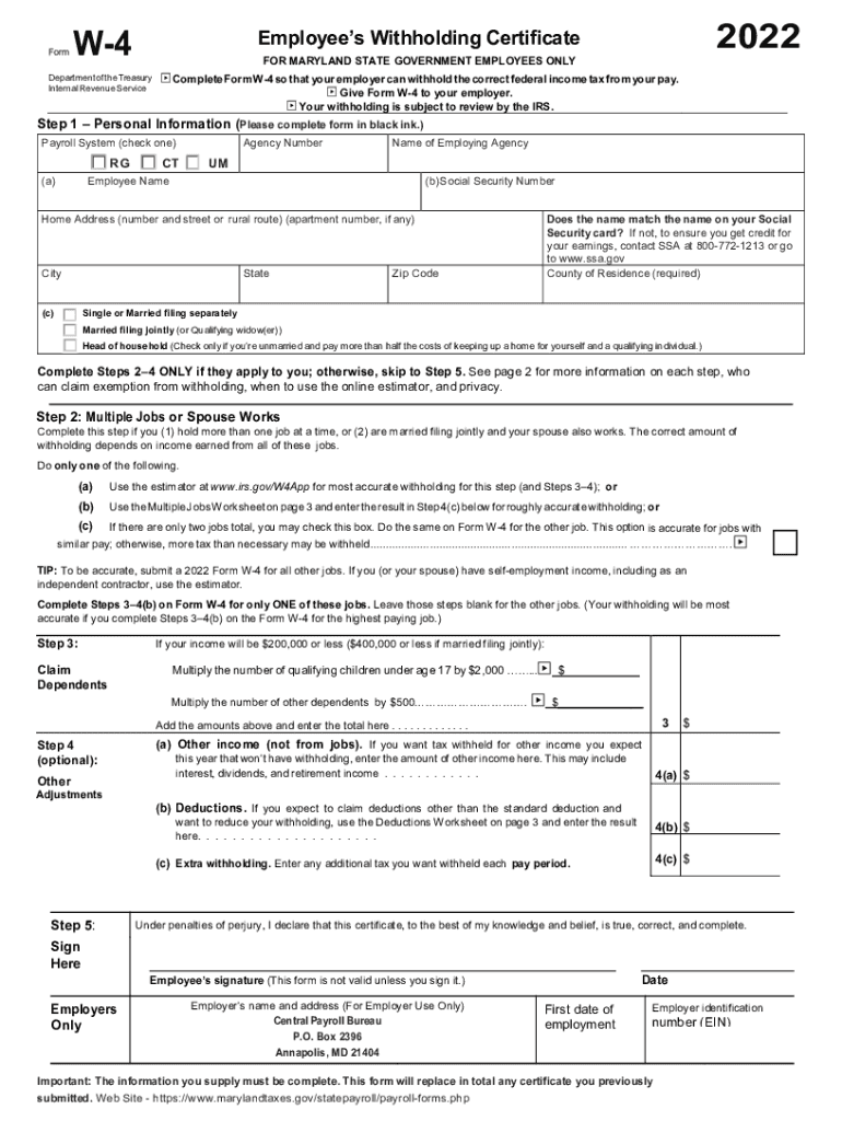 W 4 Withholding Form