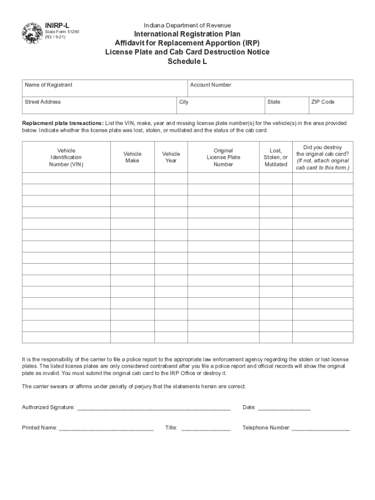  Forms in GovDownloadState Form 51290 International Registration Plan Affidavit 2021-2024