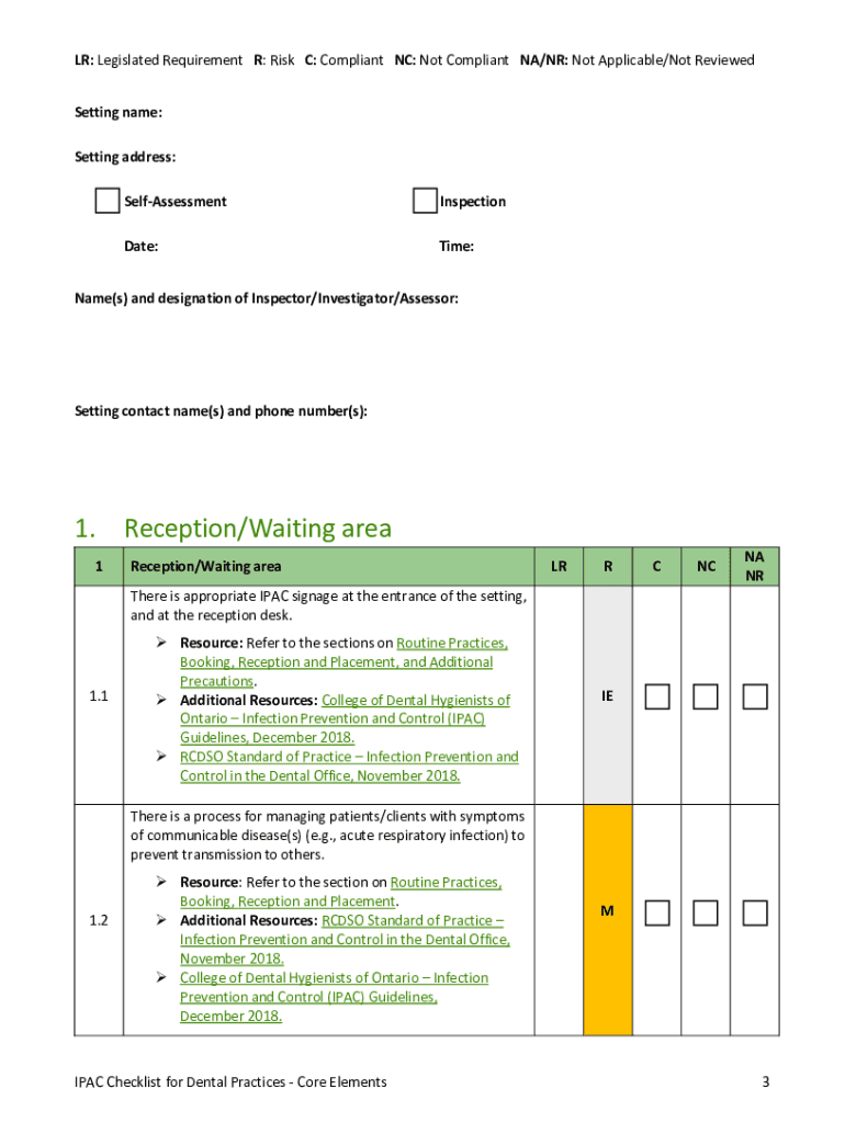 Ipac Dental  Form