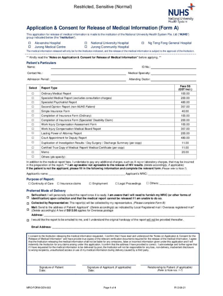  Www Nuh Com Sgpatients VisitorsDocumentsNUHS Application for Release of Medical Information Form a 2021-2024