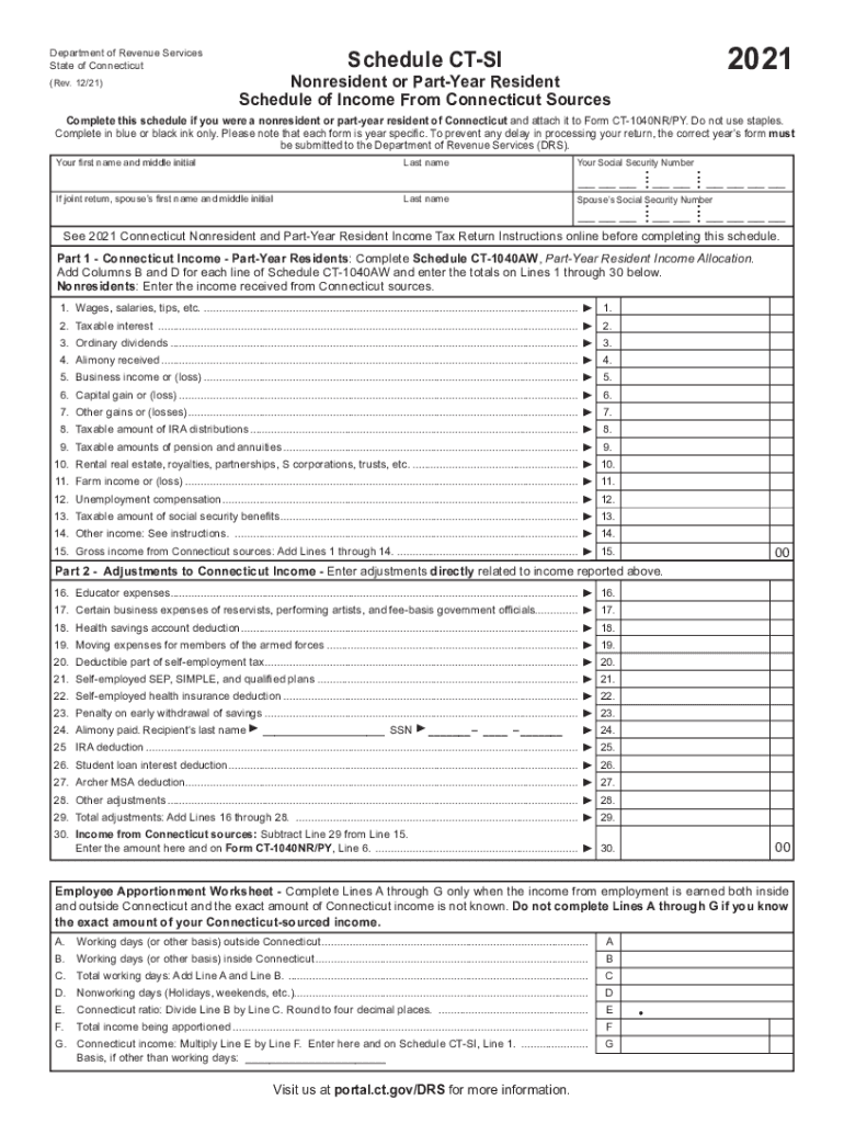  Portal Ct GovDSSHuman ResourcesDepartment of Revenue Services State of Connecticut Form CT 2021