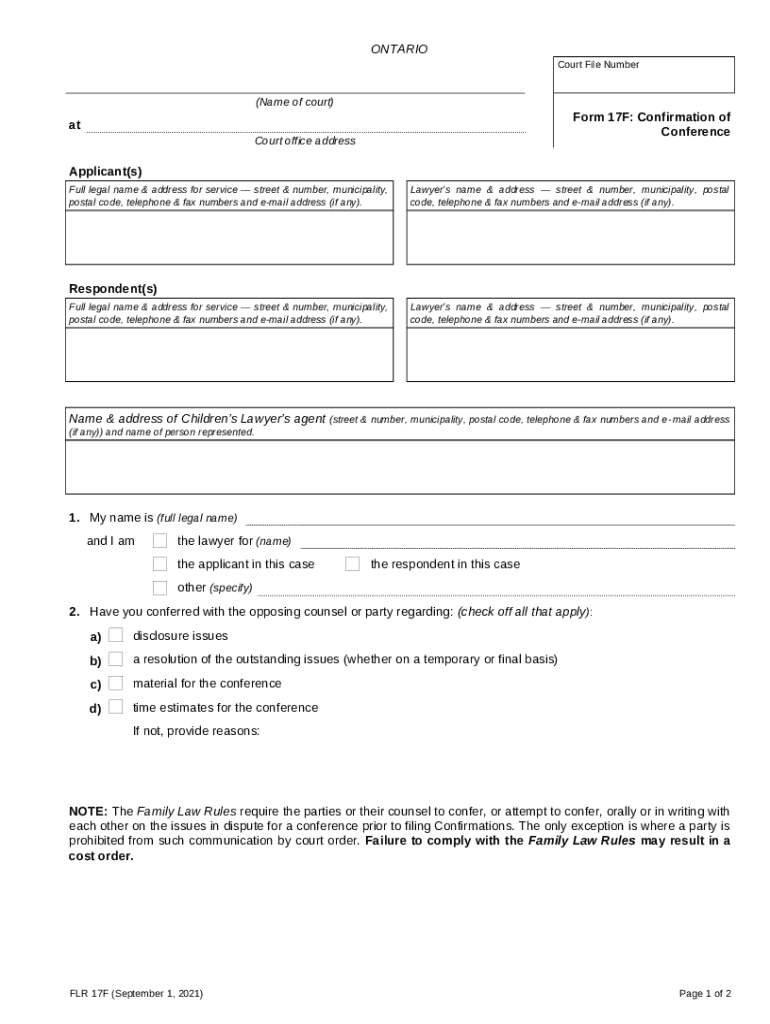  FLR 17F Form 17F 2021-2024