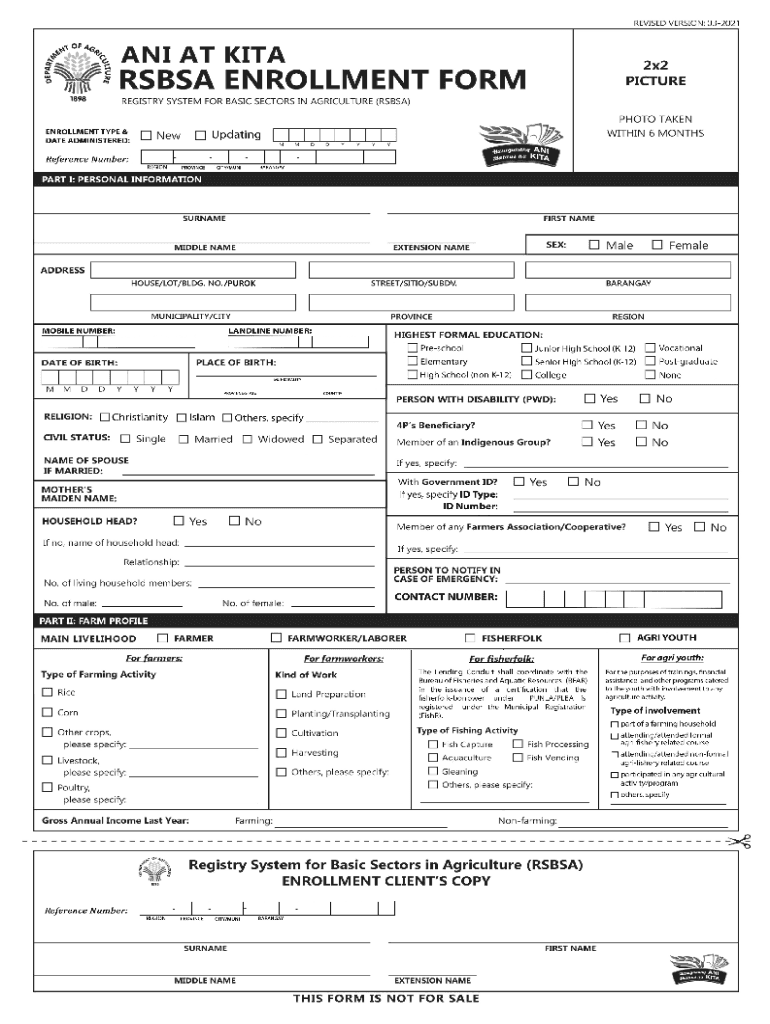  Ani at Kita Rsbsa Enrollment Form 2021-2024