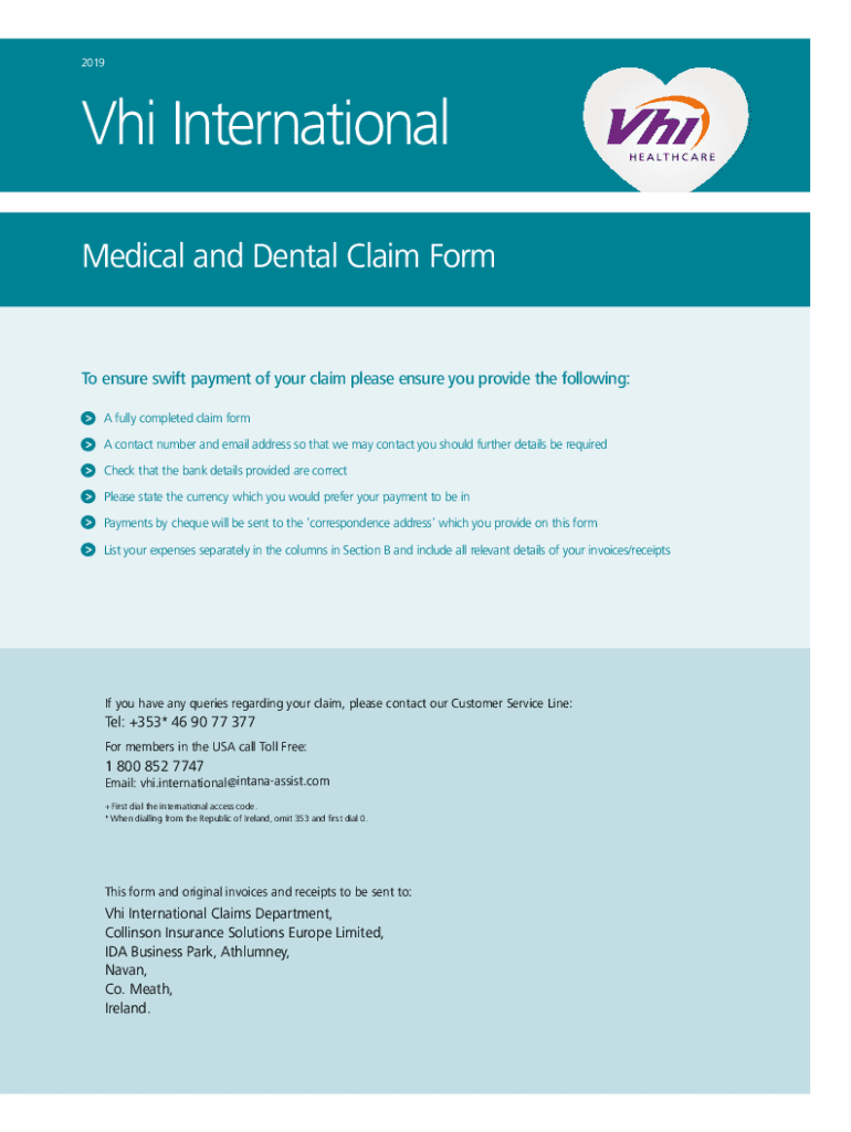  Vhi International Form 2019-2024