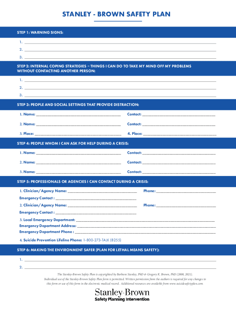  Www Coursehero Comstanley Brown Safety Planpdfstanley Brown Safety Plan PDF Sample Safety Plan Step 1 2021-2024