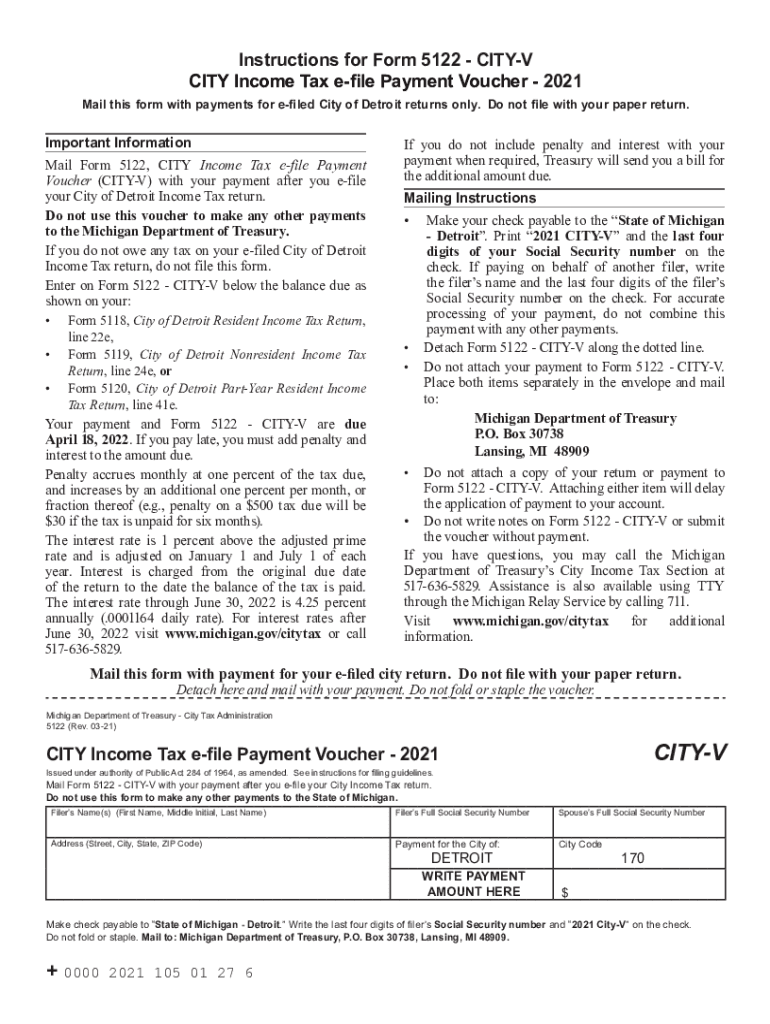 Www Uslegalforms Comform Library394978 51225122 Instructions for Form 5122 City Income Tax State of