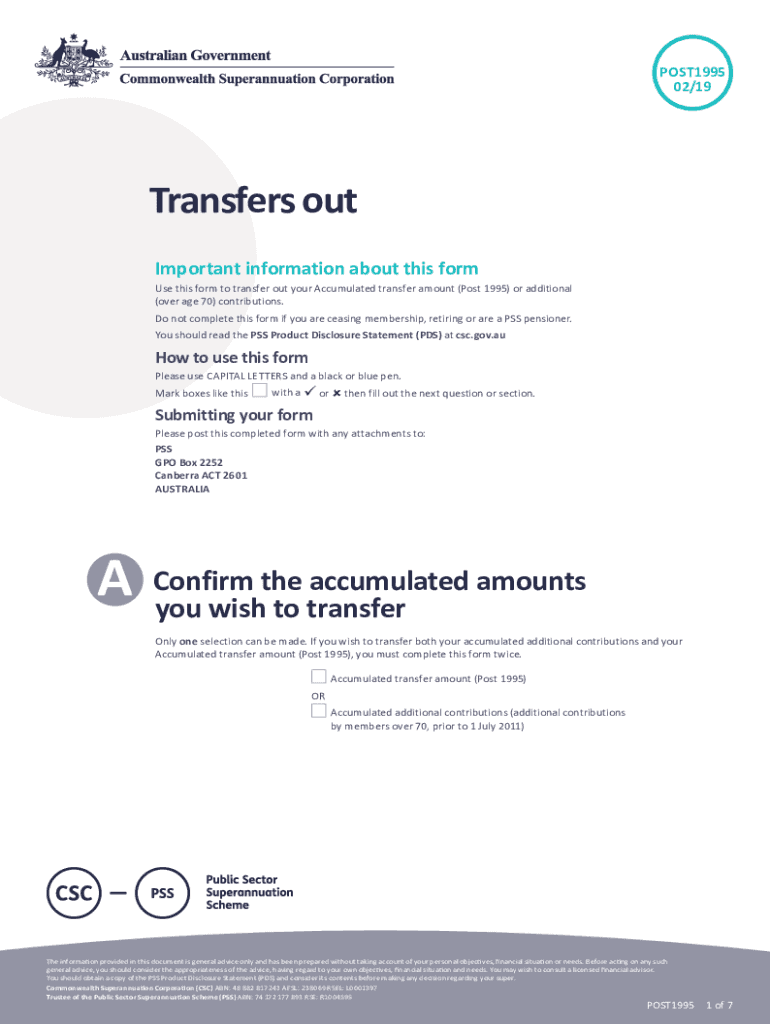 Transfer Out Transfer Out  Form