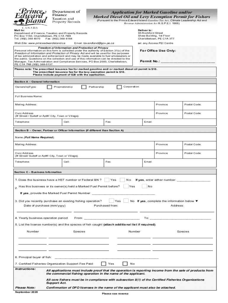 PDF Application for Marked Gasoline Andor Marked Diesel Oil and Levy  Form