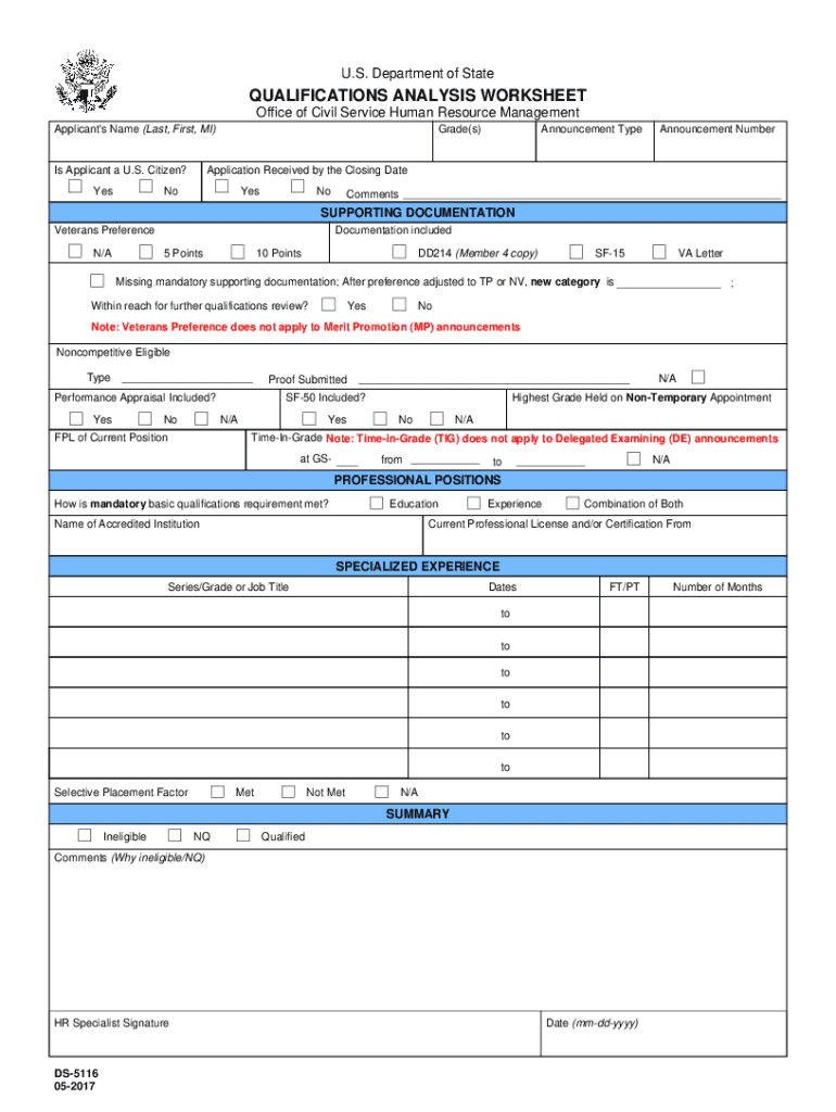 Careers State Govwp ContentuploadsU S DEPARTMENT of STATE  Form
