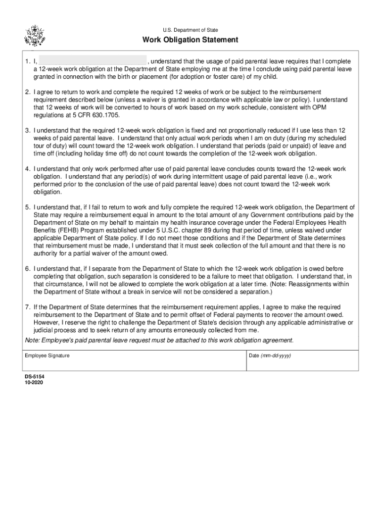 Paid Parental Leave Policy FAQs United States Department of the InterPaid Parental Leave Policy FAQs United States Department of  Form