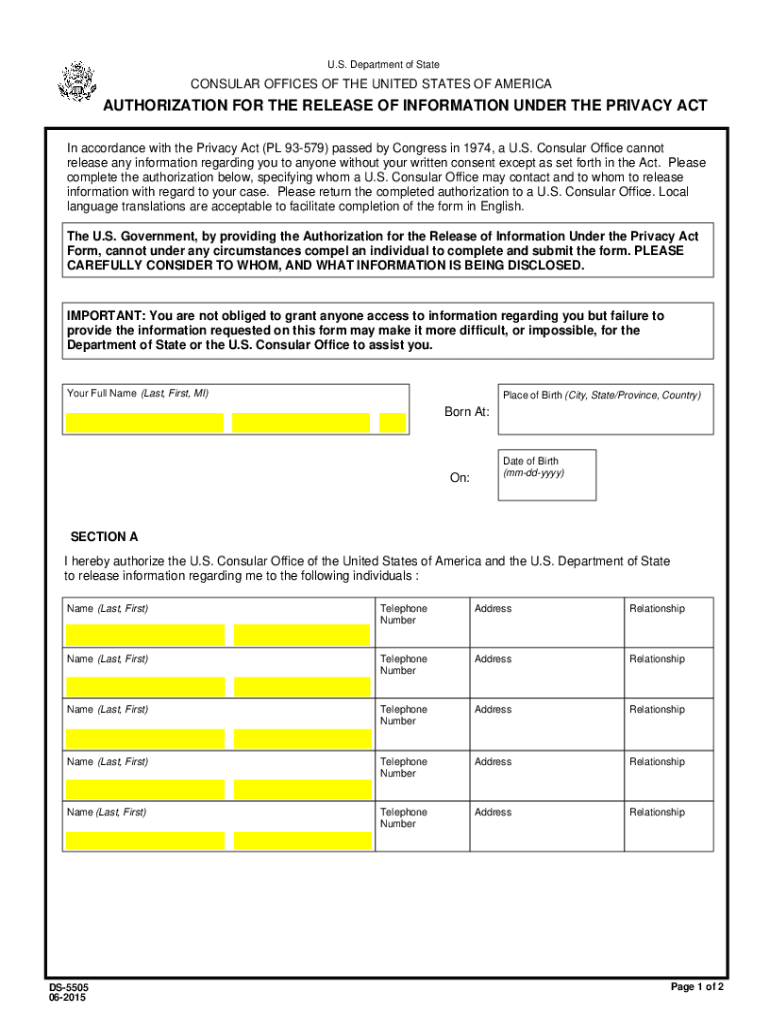 Authorization Release Privacy  Form