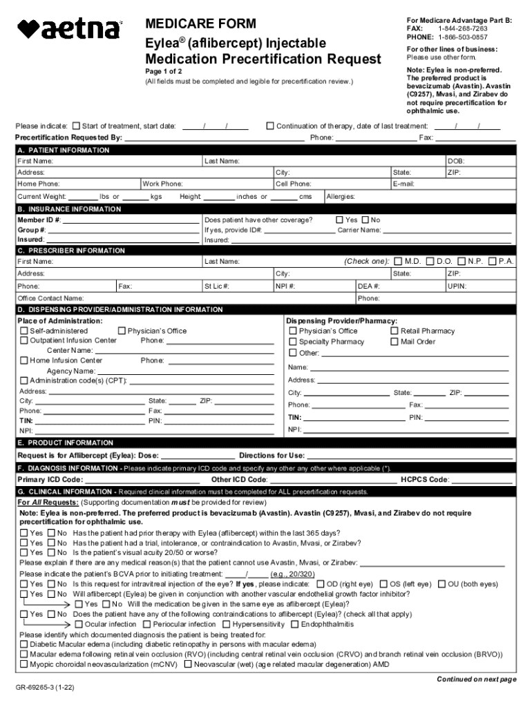 Aetna GR 69265  Form