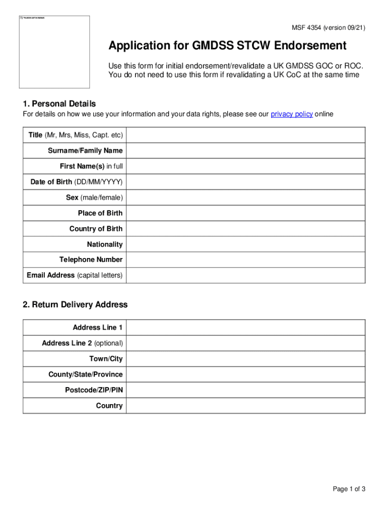 Form How to Apply for a GMDSS STCW EndorsementGovWire News