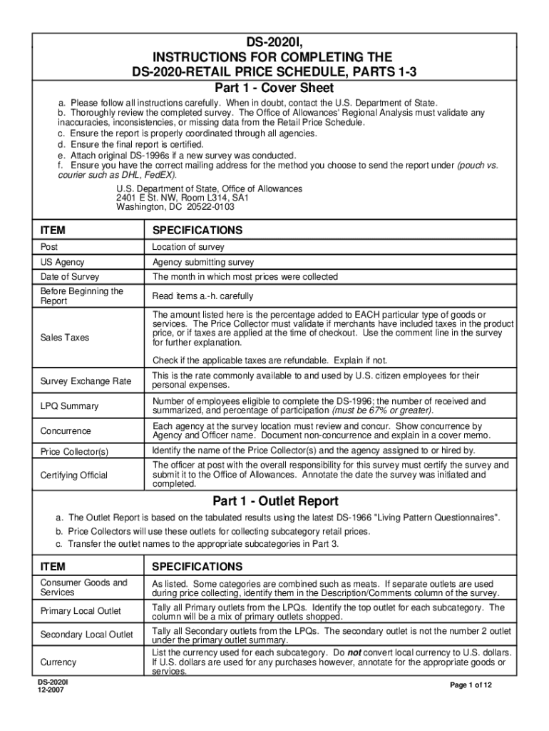 Eforms State GoveditdocumentRetail Price Schedule United States Department of State