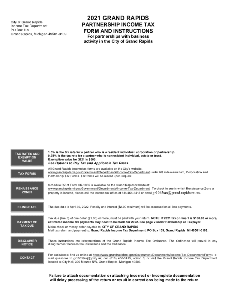  Www Grandrapidsmi GovIncome Tax DepartmentIncome Tax Department Grand Rapids, Michigan 2021