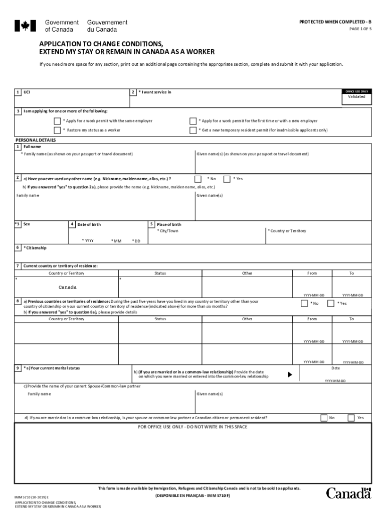 Application Change Conditions Worker  Form