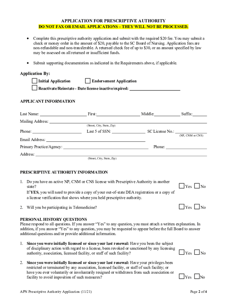 Sc Labor Licensing Regulation  Form