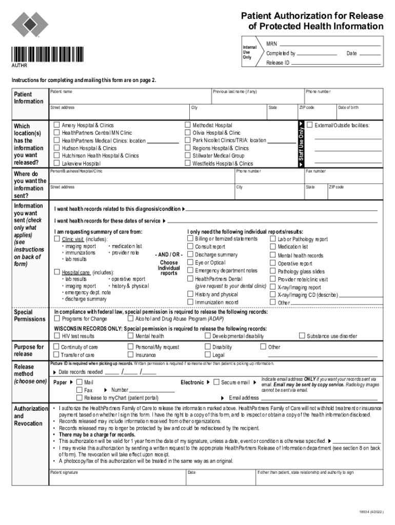  Park Nicollet Medical Records 2022-2024