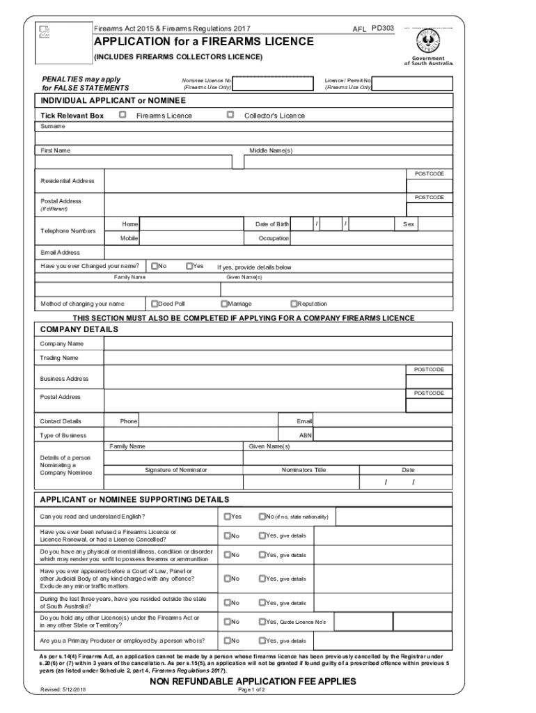  Pd303 Form 2018-2024
