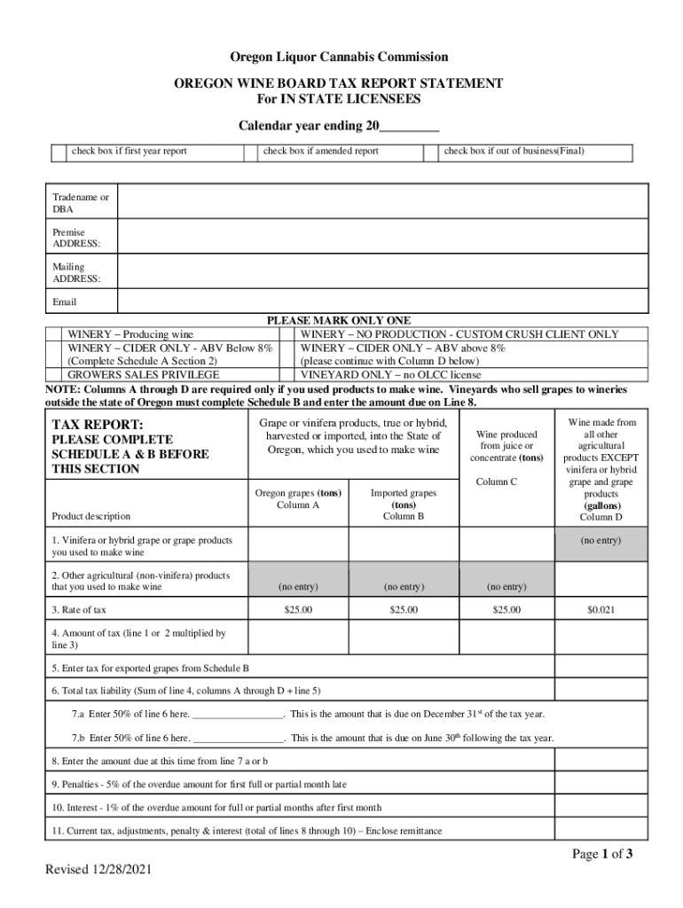 OWB Tax Report in State Licensees PDF  Form