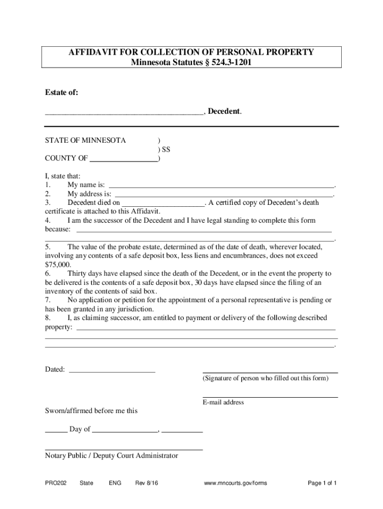 Affidavit for Collection Dhs State Mn UsAffidavit for Collection Dhs State Mn UsAffidavit for Collection Dhs State Mn UsAffidavi  Form