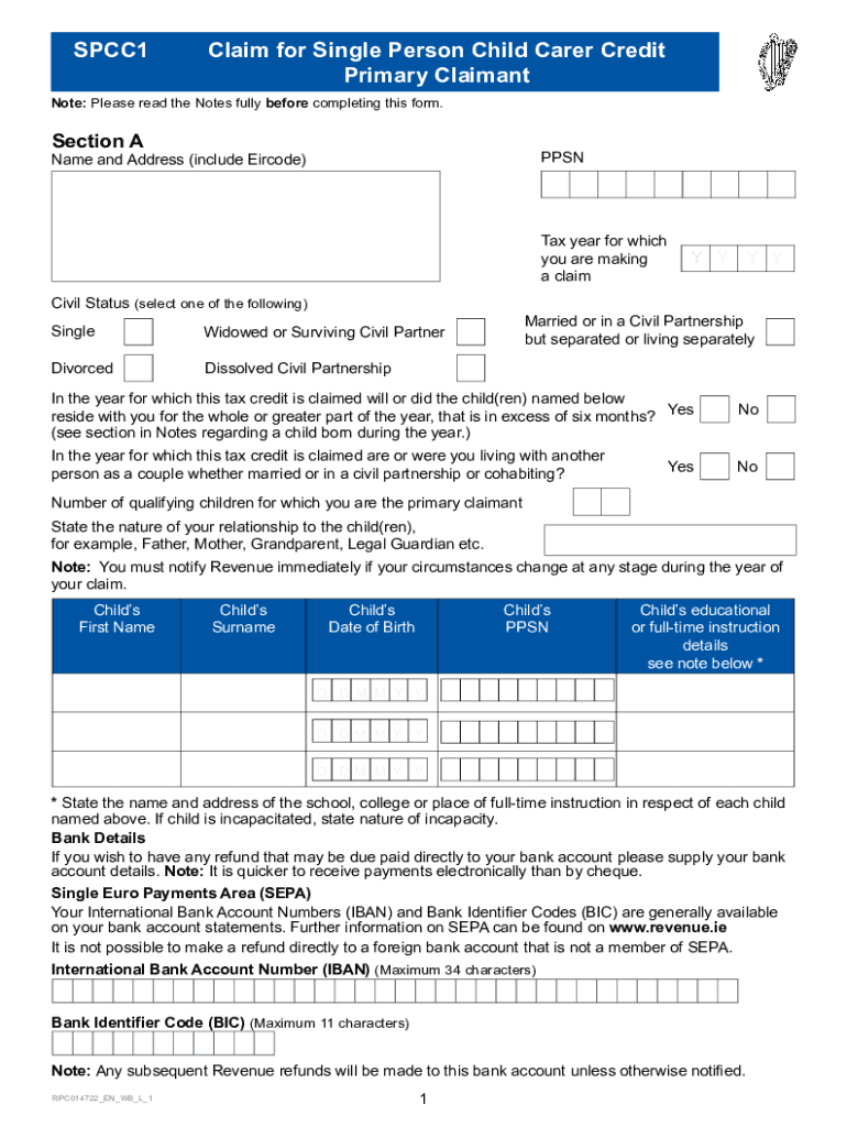  Tax Claim Single Person Credit 2021