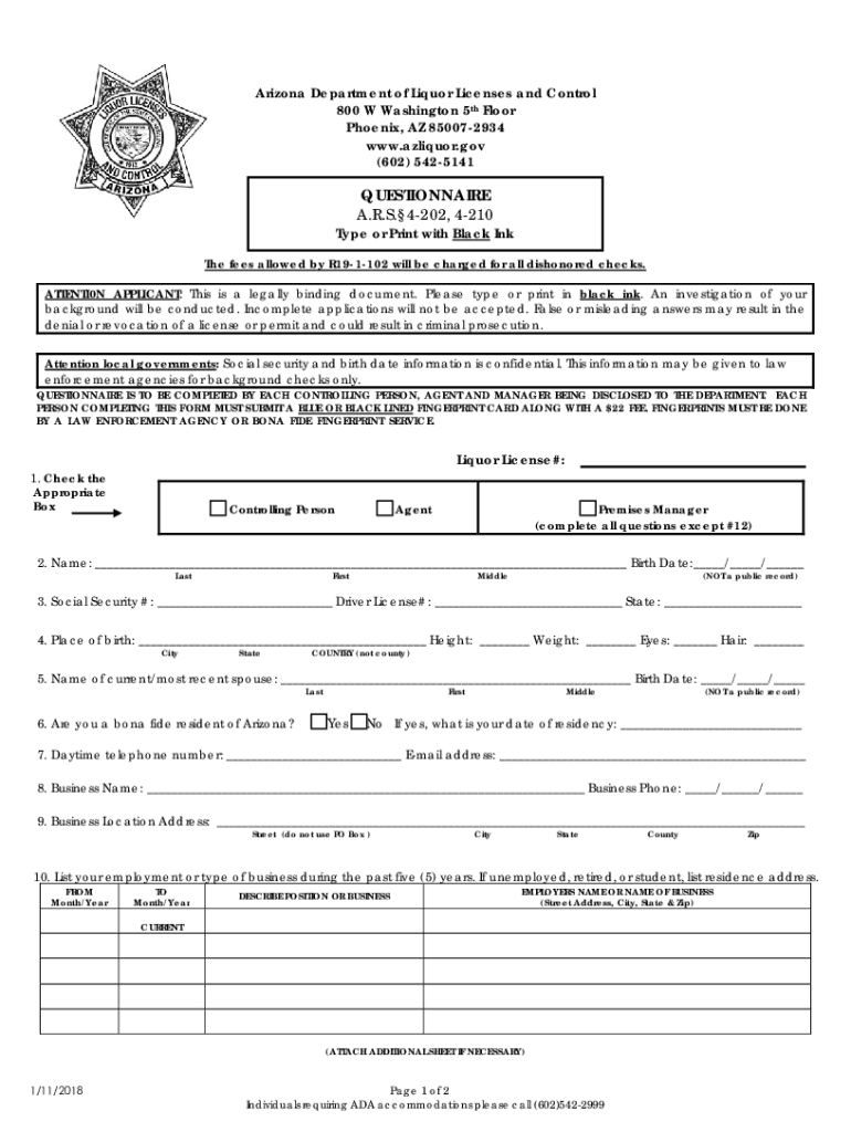  Azliquor GovArizona Department of Liquor Licenses and Control Home Page 2018