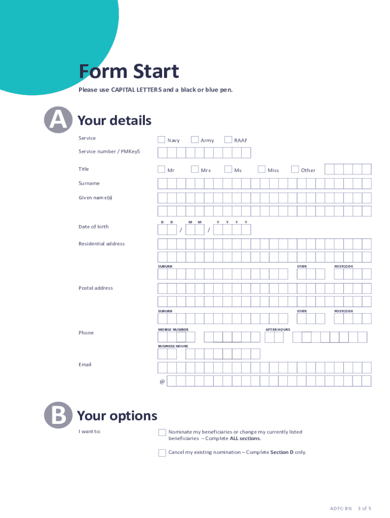 Non Binding Form