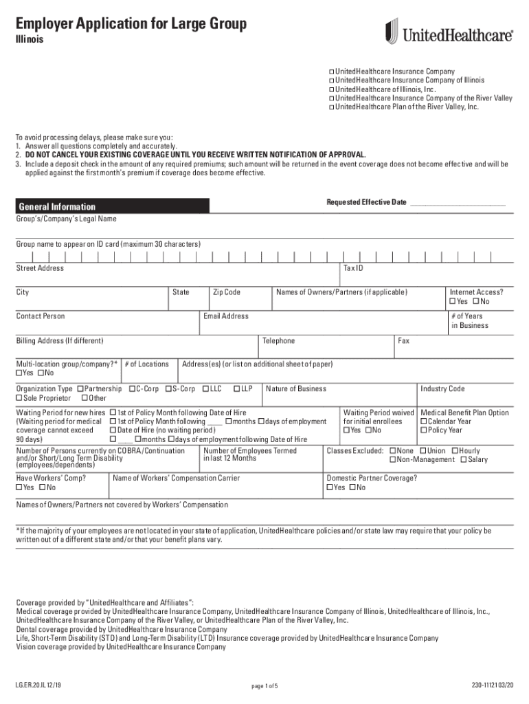 Employer Application 51 Illinois  Form