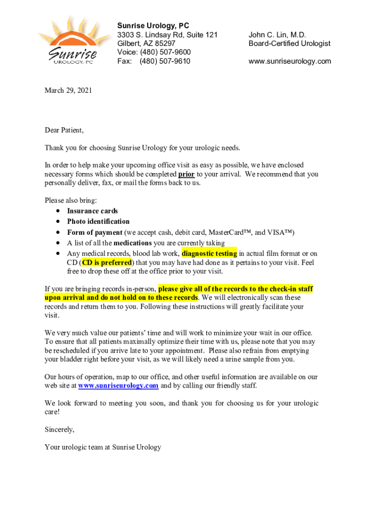 Www Mapquest ComusarizonaSunrise Urology 3303 S Lindsay Rd Ste 121 Gilbert, AZ Doctors  Form