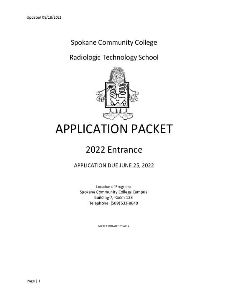  Radiology Application Packet 2021-2024