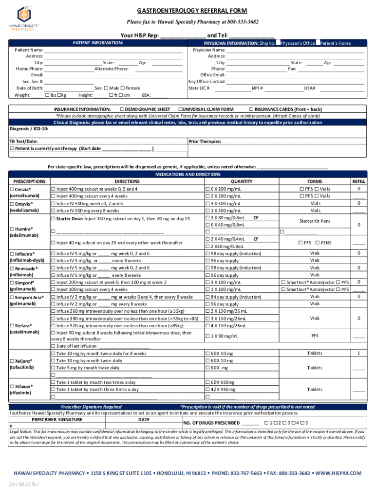 Www Higny Comhome Infusion GastroenterologyGastroenterology Referral FormInfusion Pharmacy in